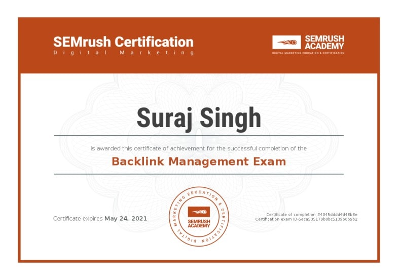 Certificate-backlink-management-exam