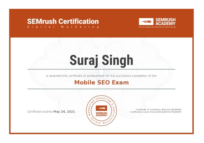 Certificate-mobile-seo-exam